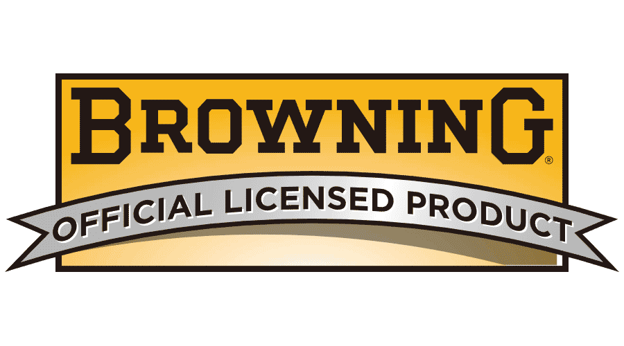 Browning logo with 'Official Licensed Product' text on a yellow background